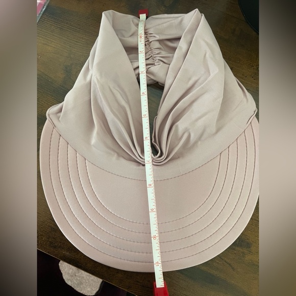 NWT Pleated Sun visor foldable stretchy summer hat for UV protection light pink - Picture 3 of 6